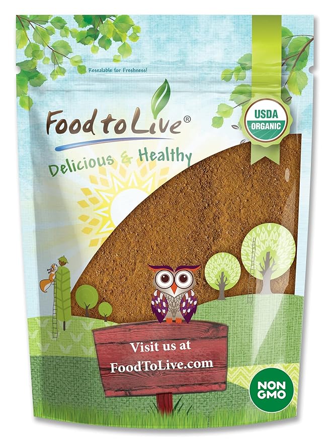 Food to Live Organic Freeze-Dried Acerola Cherry Powder 1 Pound – Non-GMO 100% Pure Kosher Raw Non-Irradiated No Additives Vegan Superfood Bulk Great for Juice Drinks and Smoothies Rich in