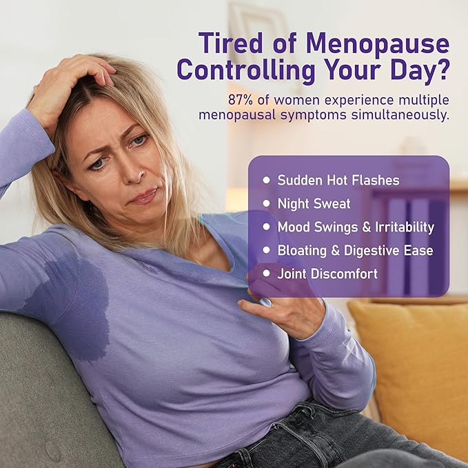 Menopause Supplements for Women with Black Cohosh 5:1 Extract - Hormone Harmony for Hot Flashes Night Sweats Mood Swings &amp Bloating - 30 Servings