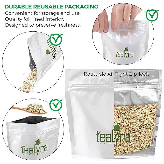Tealyra - Pure Lemongrass - Loose Leaf Herbal Tea - Wellness Healthy Herb Tea - Caffeine-Free - Wild Grown - 112g (4-ounce)