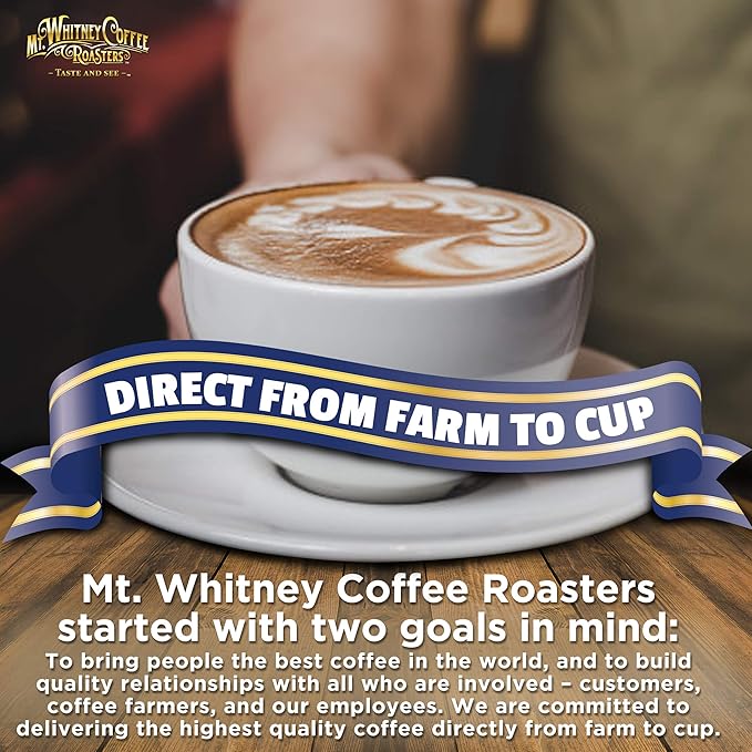 Mt. Whitney Organic French Roast Dark Roast Low Acid Coffee (Whole Bean 5 Lb)