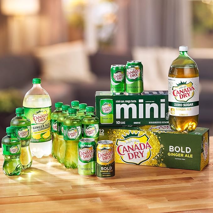 Canada Dry Ginger Ale and Lemonade 12 fl oz cans (pack of 12)