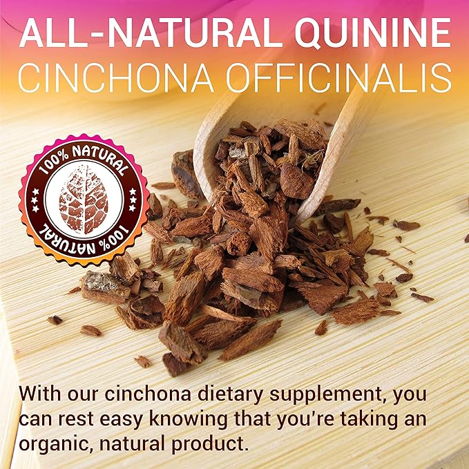 Leg Cramps Relief Quinine Capsules – Natural Cinchona Bark Supplement for Cramp Defense &amp Digestive Health – 500 mg Quinine Pills 120 Tablets Non-GMO Gluten-Free