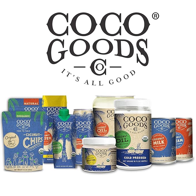 CocoGoodsCo Vietnam Single-Origin 100% Natural Coconut Water Non-GMO Never from Concentrate (16.9 fl. oz 12 pack)