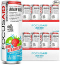 FOCUSAID ZERO SUGAR Nootropics Blend Alpha-GPC GABA 100mg Natural Caffeine from Green Tea Yerba Mate Vitamin B-Complex Keto-Friendly No Artificial Sweeteners 12 Fl Oz (Pack of 24)
