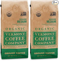 Vermont Coffee Company Organic Medium Roast Ground Coffee 12oz. Made in the USA (Pack of 2)
