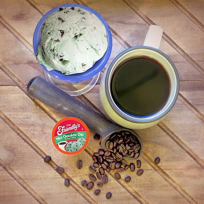 Friendly's Flavored Ice Cream Coffee Pods Compatible with Keurig K Cup Brewers (Mint Chocolate Chip 40 Count)
