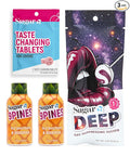 Sugar Splash Taste Sweeter Down There - 2 Taste Changing Tablets 2 9Pines Pineapple Shots &amp 1 DEEP Gag Suppressing Sucker Date Night Pack - Body Fluid Sweetener and Flavor Enhancer