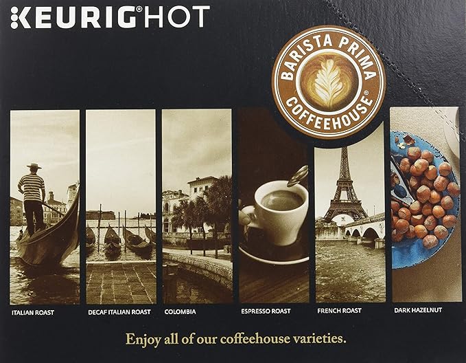 Barista Prima Coffeehouse Dark Roast Extra Bold K-Cup for Keurig Brewers French Roast Coffee96 Count