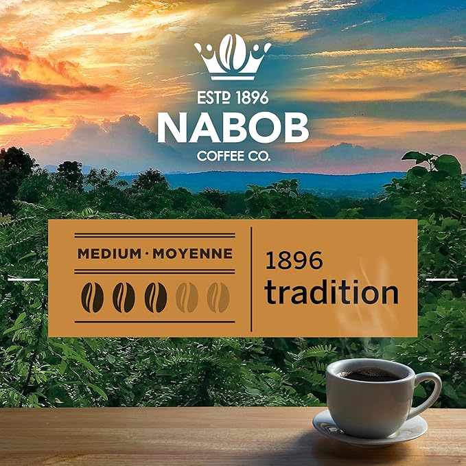 Nabob Traditional Fine Grind Ground Coffee 930g/32.8 oz. (Pack of 6) {Imported from Canada}
