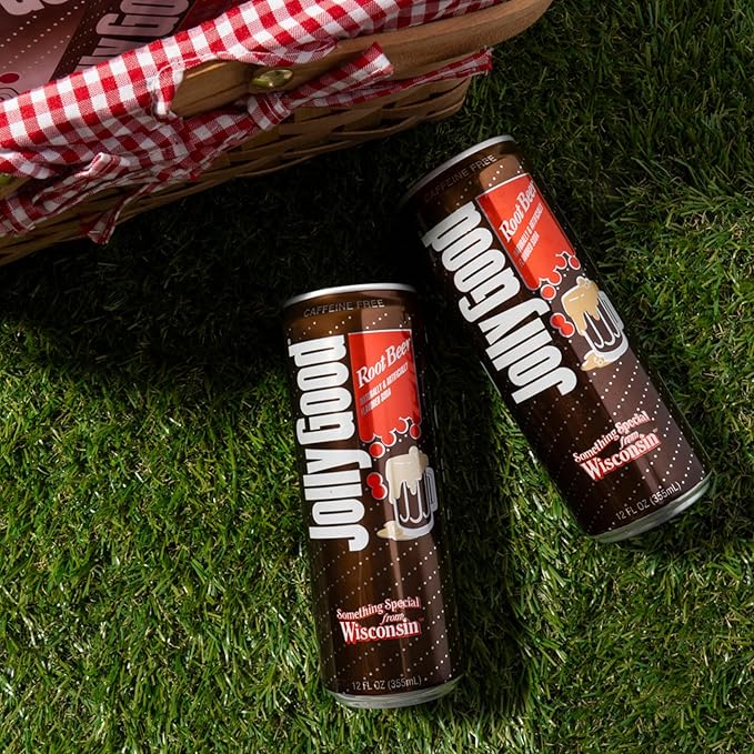Jolly Good Classic Old Fashioned Root Beer Soda Flavored Soda Pop Drink Caffeine Free Soft Drinks for Adults &amp Kids Craft Soda for Mocktails &amp Cocktails Made in America 12 Oz Can 12 Pk