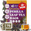 FreshDrinkUS Premium Perilla Leaf Tea – 75 Tea Bags | 100% Pure Perilla Leaves | Caffeine-Free Non-GMO Natural Packaging | Herbal Tea Bags for Daily Enjoyment. Gluten-Free. Sugar-Free. Vegan