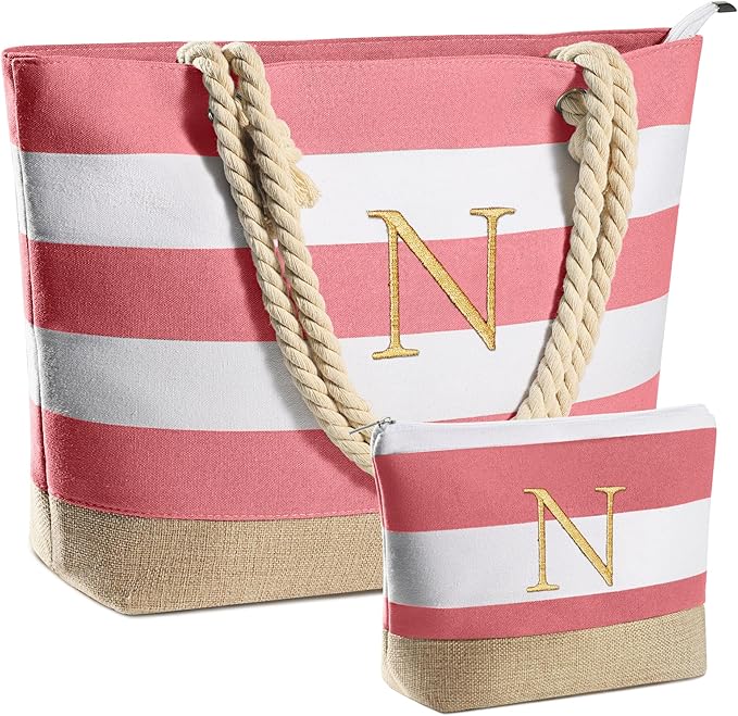 YOOLIFE Beach Bags for Women - Travel Canvas Beach Tote Pool Waterproof Bag Travel Essentials Gifts for Women Birthday