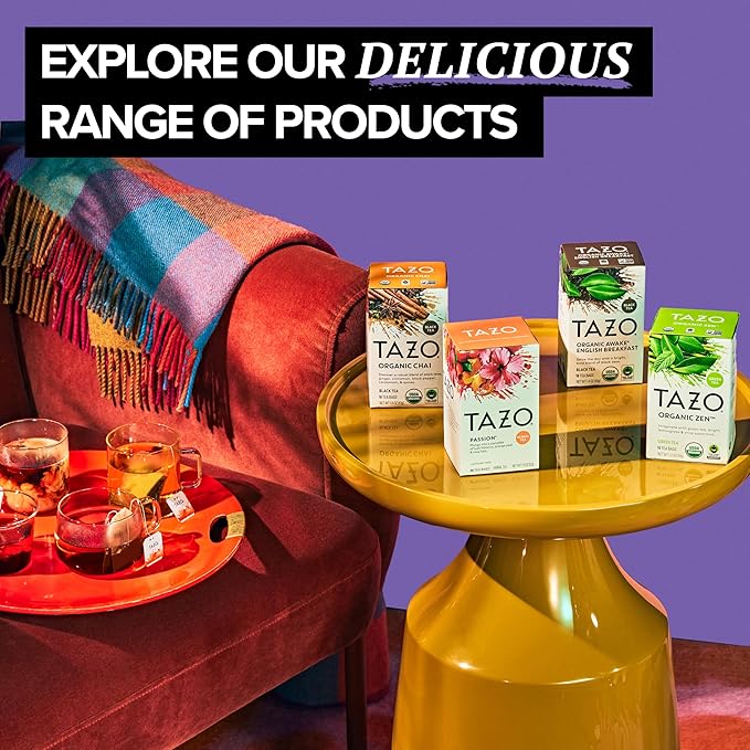 TAZO Dessert Delights Glazed Lemon Loaf Herbal Tea Bags Aromatic Blend Caffeine-Free 90 Total Tea Bags (15ct - Pack of 6)