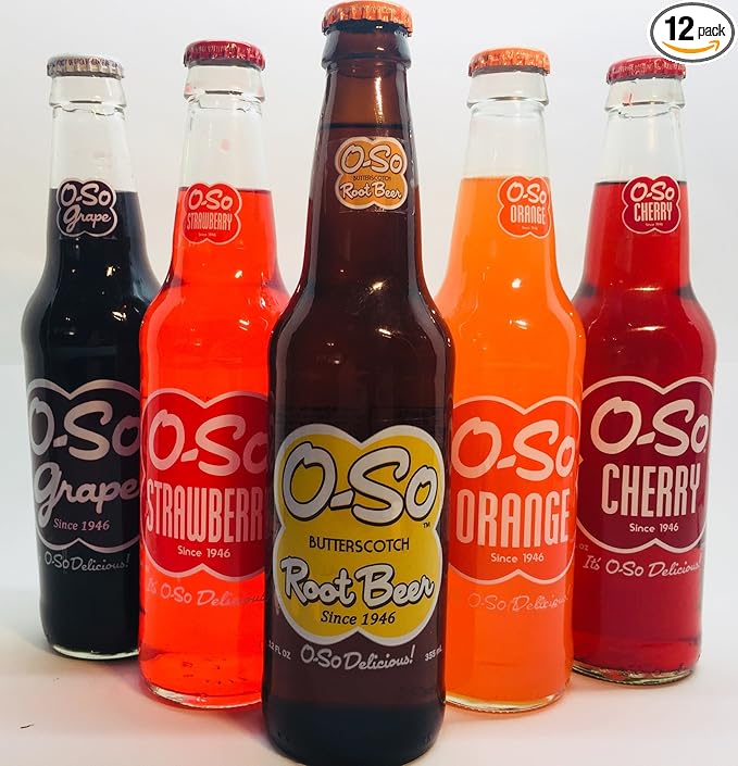 (Mix Case) O-so Soda Collection 12 Pack