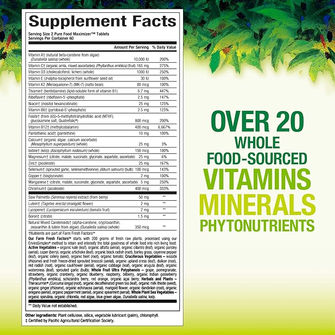 Natural Factors Whole Earth &amp Sea Mens 50 +l Multivitamin &amp Mineral 120 Tabs