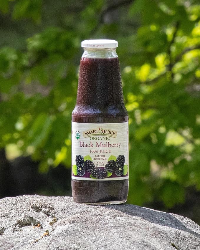 Smart Juice Organic Black Mulberry Juice - 33.8 fl oz (1L) - (case of 6)