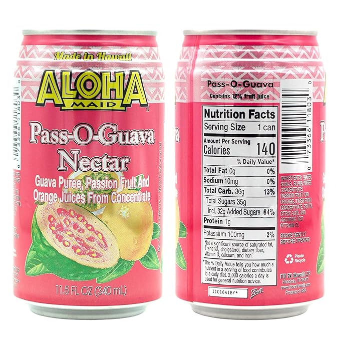 Aloha Maid Drinks Signature Variety 3 Cans per Flavor Total 12 Cans