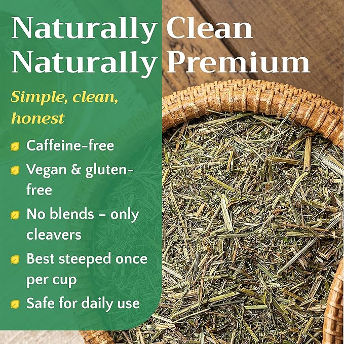 Cleavers Herb Tea (Galium Aparine) - Dried Cut &amp Sifted Cleaver Herbs - Fresh Herbal Loose Leaf Teas 8 oz