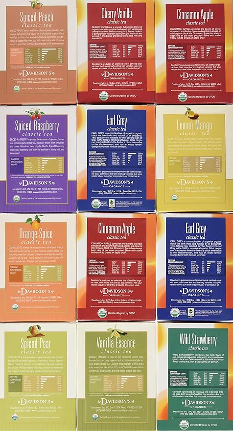 Davidson's Tea Assorted Classics 8-Count Tea Bags (Pack of 12)