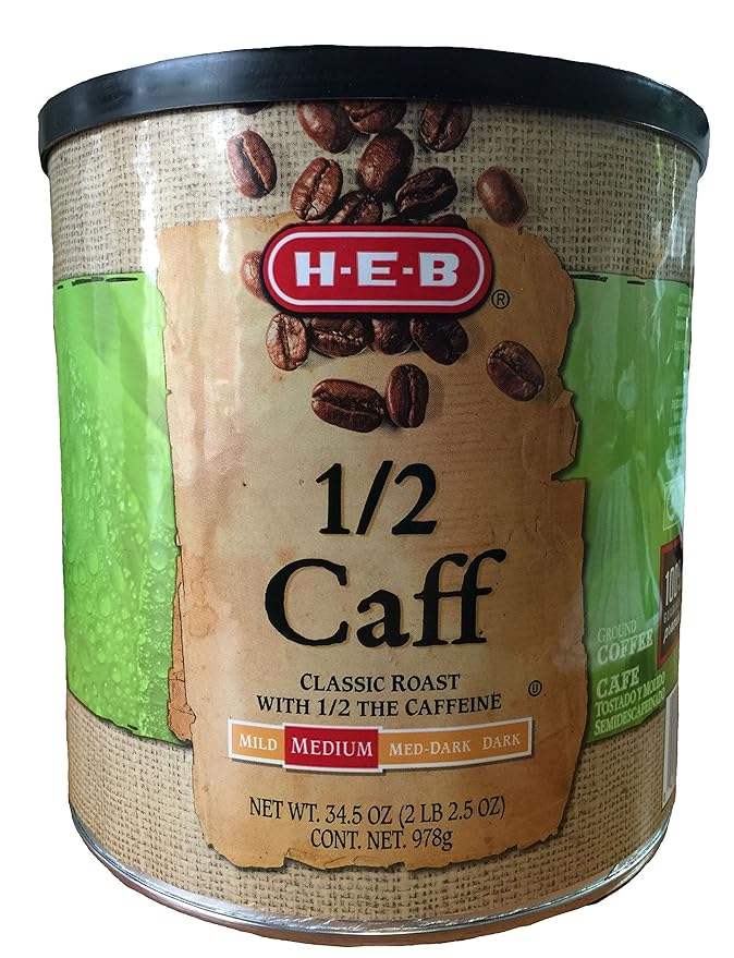 H‑E‑B 1/2 Caff Classic Roast Medium Roast Ground Coffee - 34.5 oz