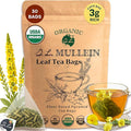 Dr. Lu’s Organic Mullein Leaf Tea | High-Altitude Grown in the Rocky Mountains | Pure Botanical Respiratory Support | 30 x 3g Premium Fill Corn Fiber Pyramid Bags (No Plastic No Nylon)