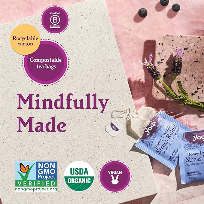 Yogi Tea Favorites Variety Pack - 16 Bags per Pack (6 Packs) - Organic Gift Box - Includes Sweet Tangerine Positive Energy Honey Lavender Stress Relief Bedtime &amp More