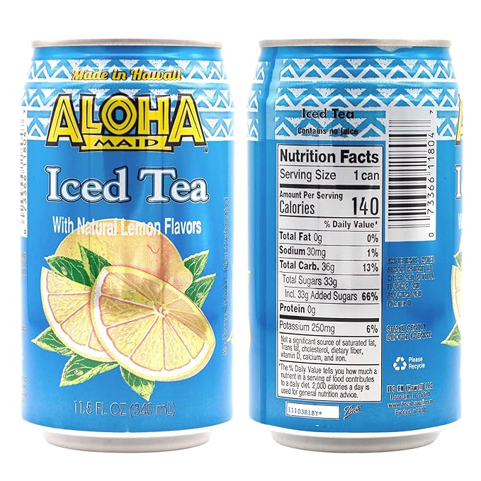 Aloha Maid Drinks Signature Variety 3 Cans per Flavor Total 12 Cans