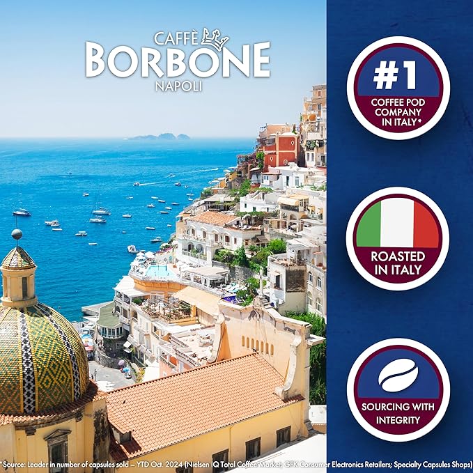 Caffè Borbone Breakfast Blend Coffee (60 Count) – Medium Light Roast 100% Arabica Roasted in Naples with Notes of Chestnut and Caramel – Single Serve Coffee Pods Compatible with K-Cup Brewers