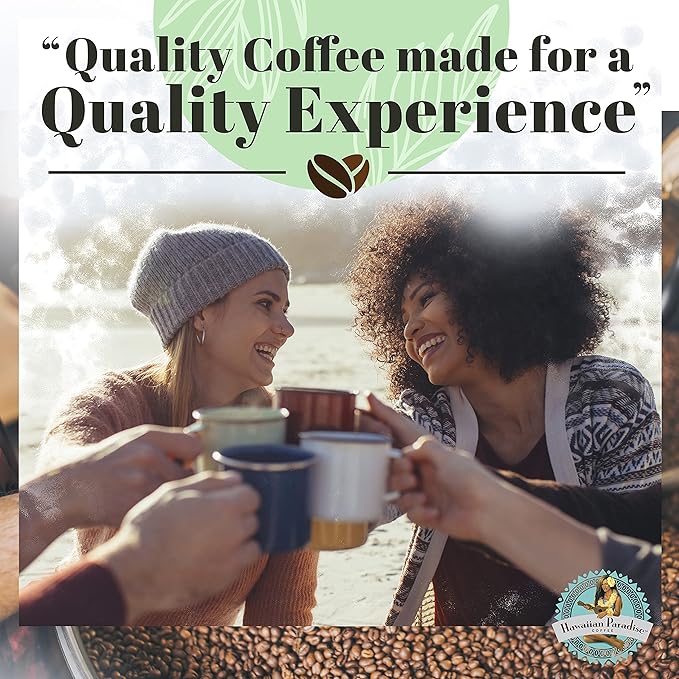 Hawaiian Paradise Coffee Paradise Roast Whole Bean 24oz. - 100% Arabica Coffee Premium Rich Bold Signature Brewed Coffee from the Finest Beans