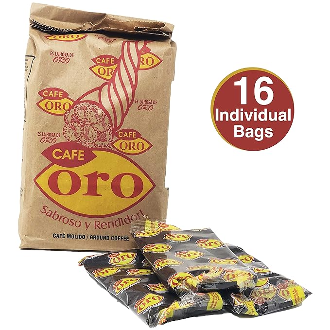 Café Oro Molido: Café Oro Smooth Blend | Sabroso Y Rendidor Golden Coffee From Honduras | 16 Individual Bags Total Of 1 ounce each | Guaranteed Best Coffee 100% Customer Satisfaction (3 PACK)
