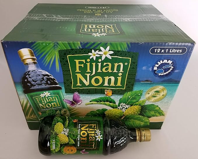 Fijian Noni - 100% NONI Juice - Cold Pressed From FIJI (12 Pack of 33.8 Oz/Bottles) Rich in Antioxidants