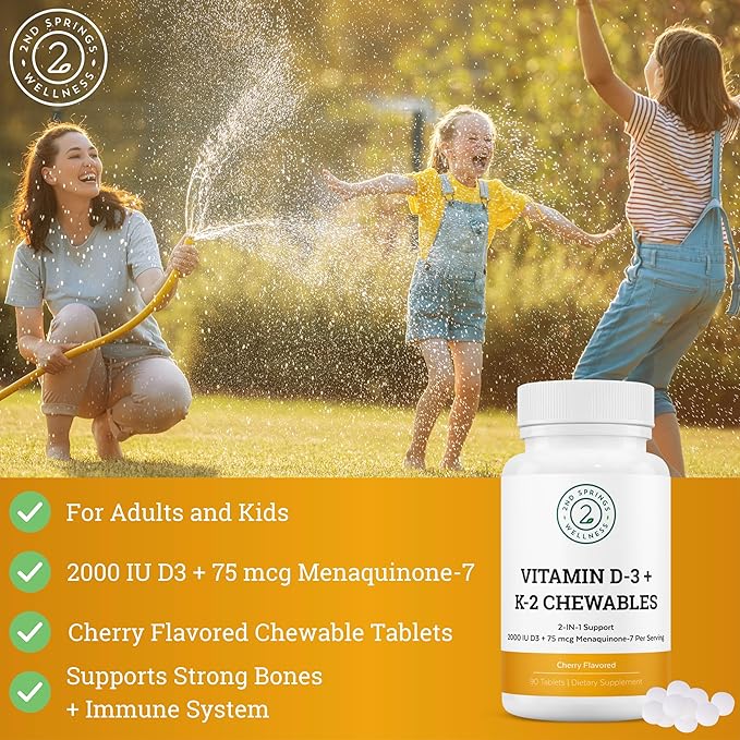 Sleep Well Adaptogen Complex &amp Vitamin D3+K2 Chewables Bundle