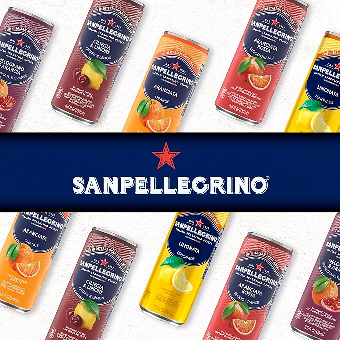 Sanpellegrino Italian Sparkling Drink Ciliegia and Limone Sparkling Cherry and Lemon Beverage 24 Pack