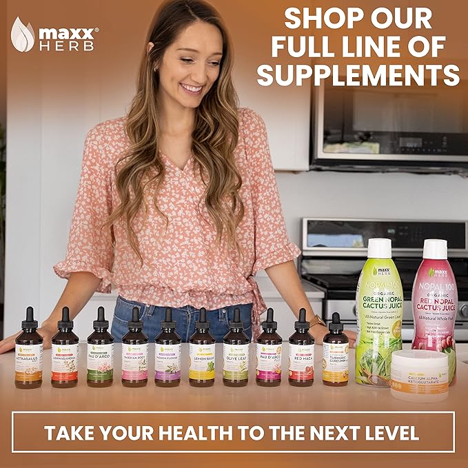 Maxx Herb Astragalus Root Extract - Max Strength Liquid Tincture Absorbs Better Than Capsules or Powder for Immune Support and Mental Clarity - 4 Bottles 4 Oz Each (240 Servings)