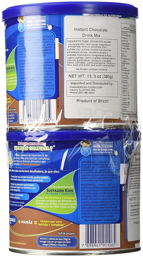 Sustagen Kids 380g Instant Chocolate Drink Mix (Pack of 2)