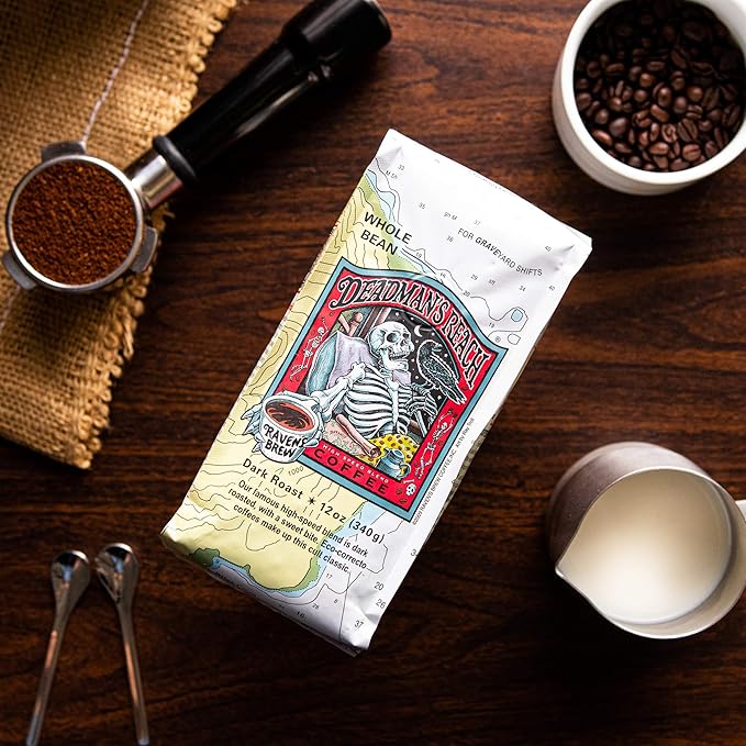 Raven's Brew Ground Coffee Variety Pack - 3 Delicious Flavors - Wicked Wolf Three Peckered Billy Goat and Deadman's Reach - 12 oz each