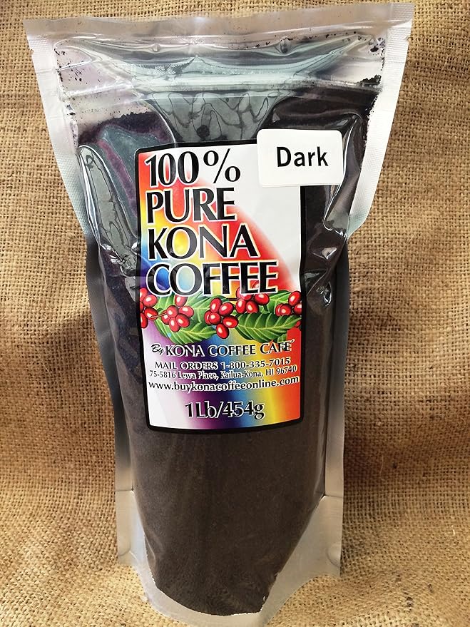 100% Kona Coffee Dark Roast Whole Bean- 16 ounces