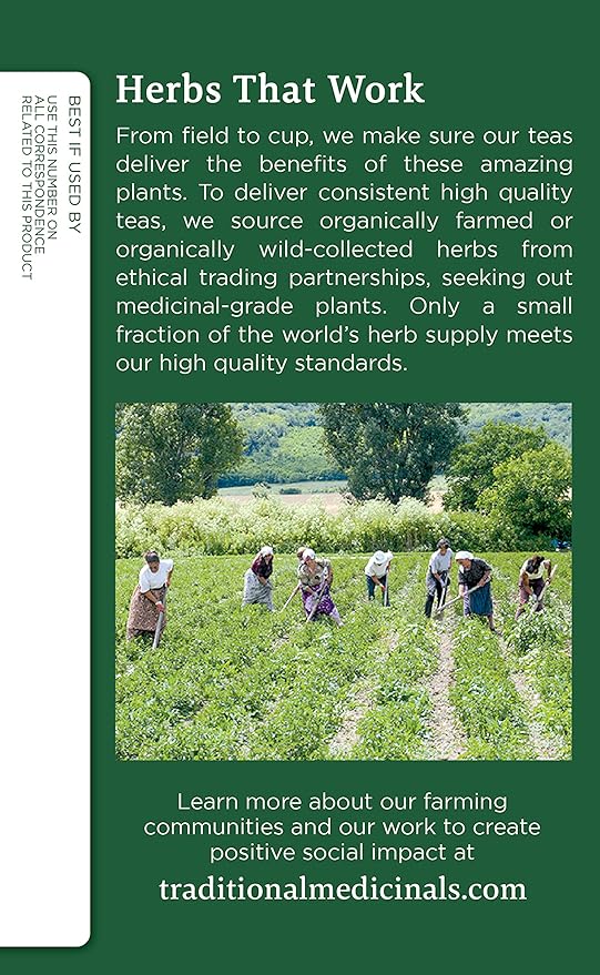 Traditional Medicinals Organic Peppermint Herbal Tea Alleviates Digestive Discomfort (Pack of 4) - 64 Tea Bags Total