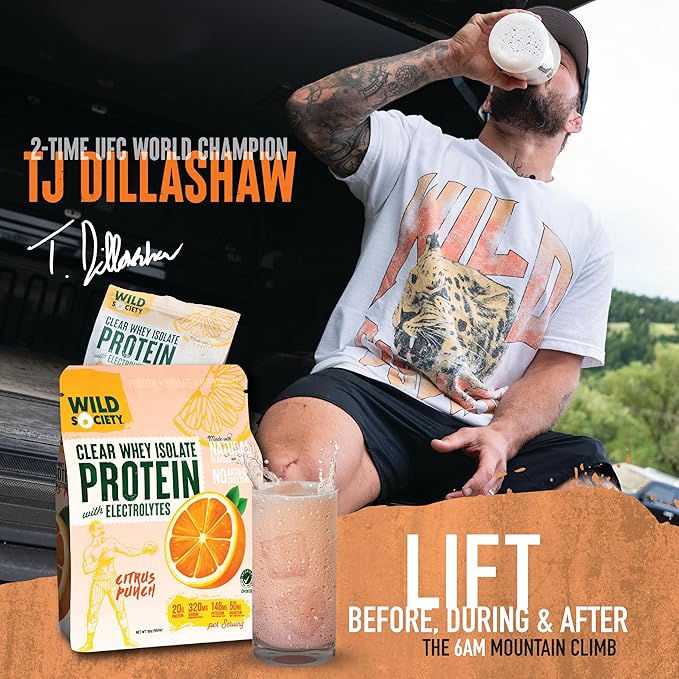 WILD SOCIETY Clear Isolate + Energy Drink Super Combo - Citrus Punch Clear Whey + Citrus Punch Energy Drink