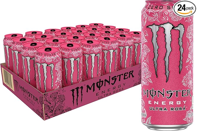 Monster Energy Ultra Rosa Sugar Free Energy Drink 16 Ounce | Pack of 24