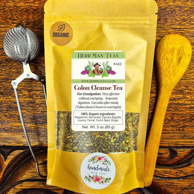 Colon Cleanse Tea – Tastes Good Gentle &amp Very Effective Helps with Constipation Gas Bloating &amp Digestion – Organic Loose Leaf – Formulated by Master Herbalist