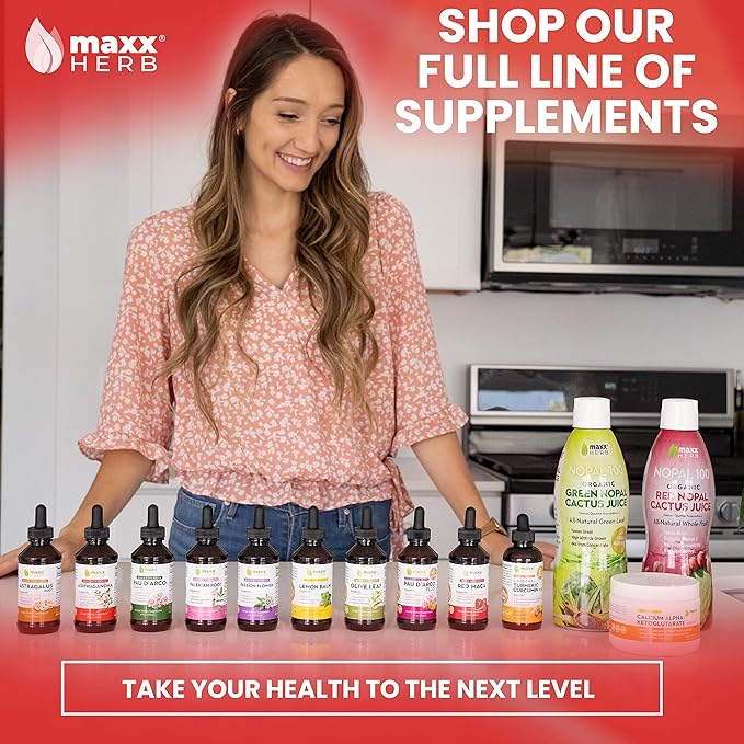 Maxx Herb Ashwagandha Extract – Max Strength Liquid Tincture Absorbs Better Than Capsules or Powder - for Stamina Memory and Immune Support – 4 Bottles 4 Oz Each (240 Servings)