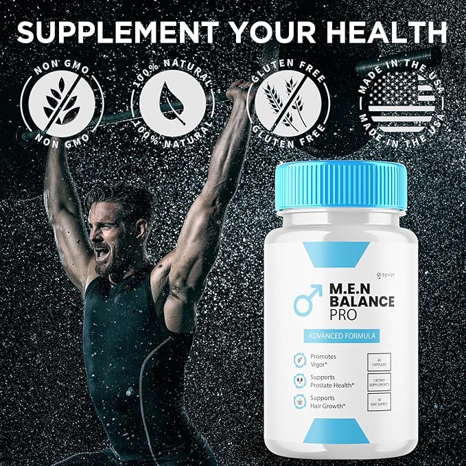 (2 Pack) Men Balance Pro Capsules Official M.E.N. Balance Pro Pills with All Natural Ingredients Advanced Health Support Supplement with Maximum Strength Active Lifestyle Vitamins (120 Capsules)