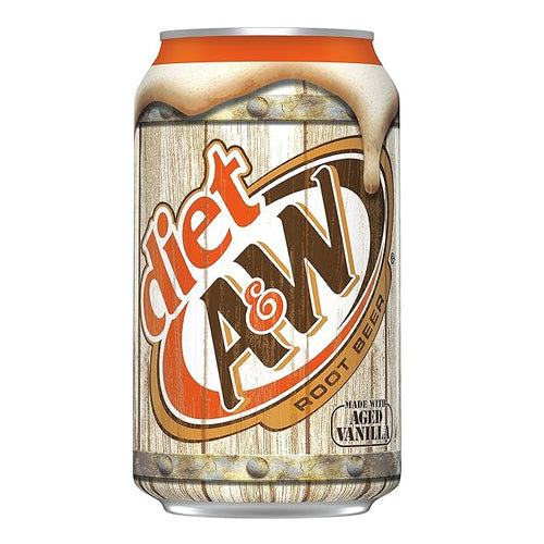 A&ampW Diet Root Beer 12 Fl Oz Can (Pack of 18 Total of 216 Fl Oz)