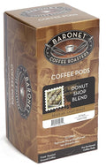 Baronet Coffee Donut Shop Coffee Pods Bag - Regualr Strength Light Roast - 3 Boxes of 16 Single Serve Pods - 48 Count 12 Grams - Individually Wrapped for Freshness - Rich Traditional Flavor