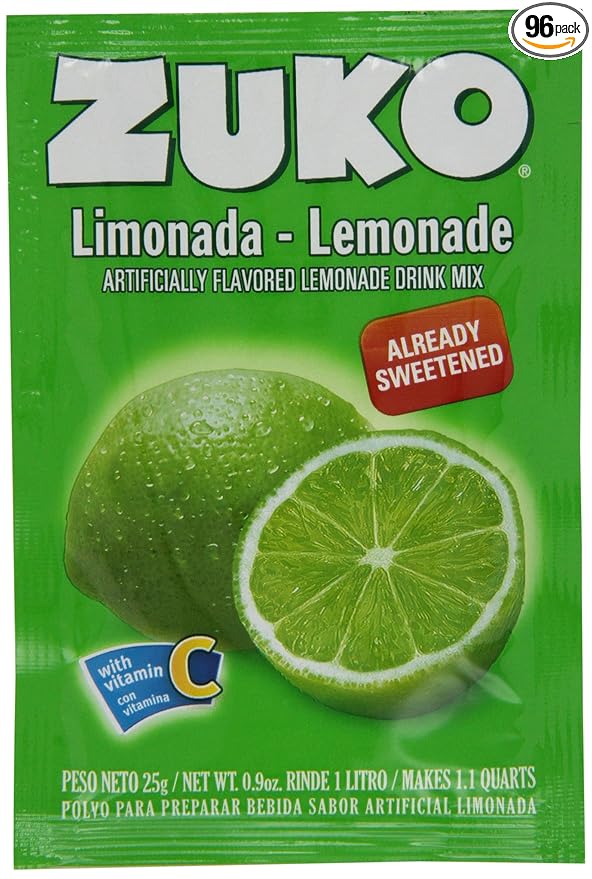 Zuko Instant Drink-Lemonade 0.9-Ounce (Pack of 96)