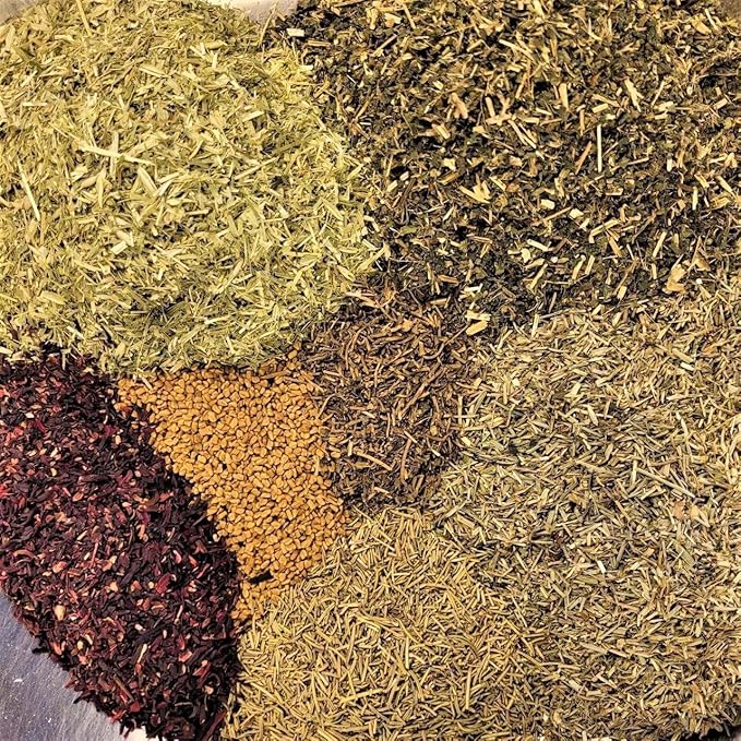HEALTHY HAIR TEA — An Organic mineral-rich Herbal Blend to build Strong Healthy Hair and avoid hair thining Formulated by Master Herbalist Khabir - Non-GMO No Additives