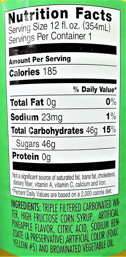 DG Genuine Jamaican - Pineapple Soda 12oz - 6-Pack