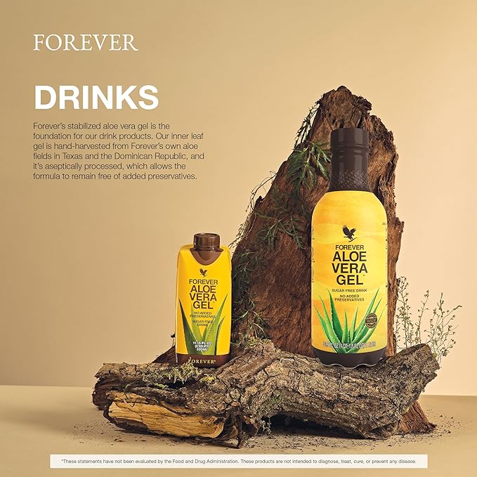 Forever Living - Aloe Vera Gel - 99.7% Pure Inner Leaf Aloe Vera Juice - Preservative-Free - 11.15 fl oz (Pack of 6)