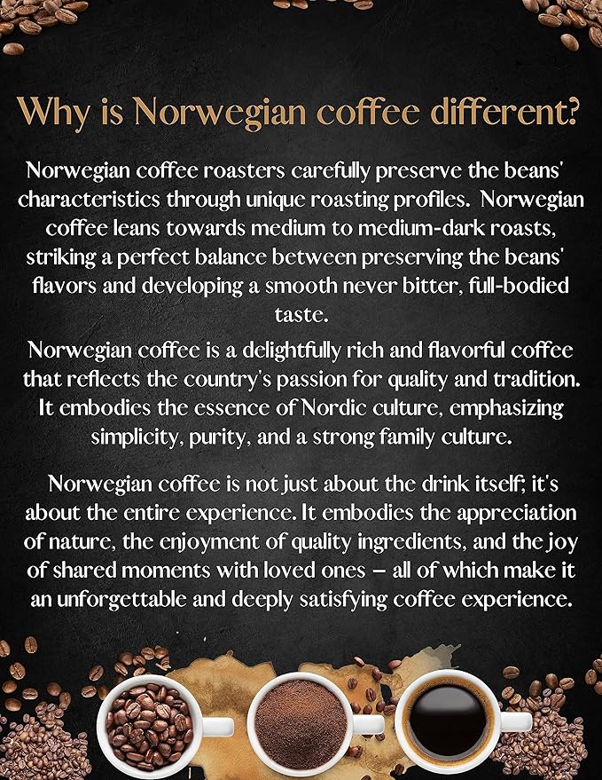 Sannes Coffee Co. Norwegian Coffee-Frokost Blend Light Roast Coffee-Smooth Never Bitter-Resealable bag (Whole Bean 16 oz)
